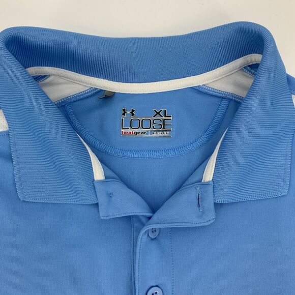 Under Armour Golf Shirt XL Extra Large Short Sleeve Loose Heatgear Polo *READ - Picture 6 of 12